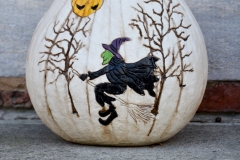 Painted pumpkin.