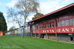 We stopped to check out the Red Caboose Motel.