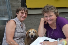 We found a great restaurant where we could take both the pets.