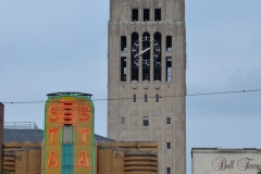State Theater and the bell tower.