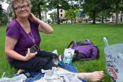 We had a picnic on the "diag": the campus lawn on State Street.