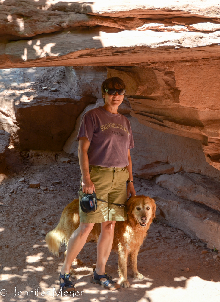Shade break under a table rock.