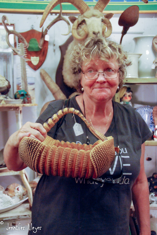 Yes, an armadillo basket.