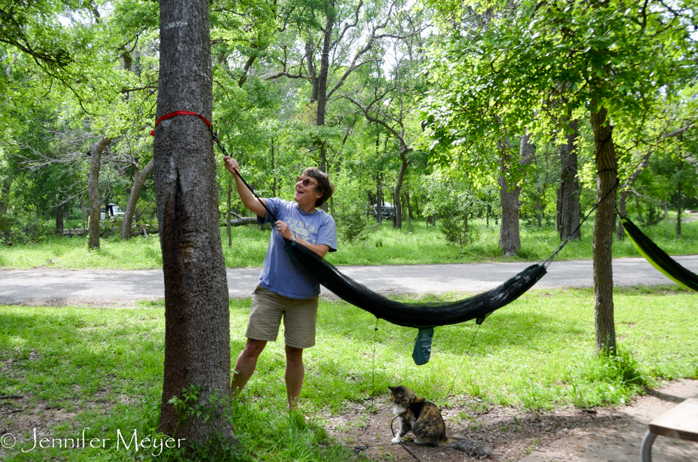 Perfect hammock trees in our site.