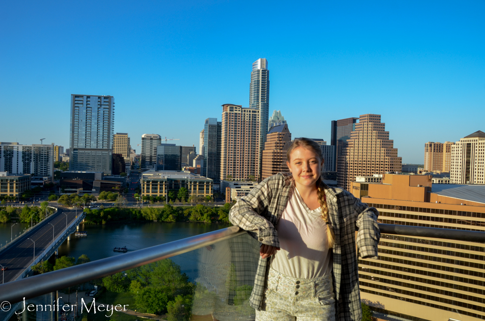 Great view from the top floor lounge.