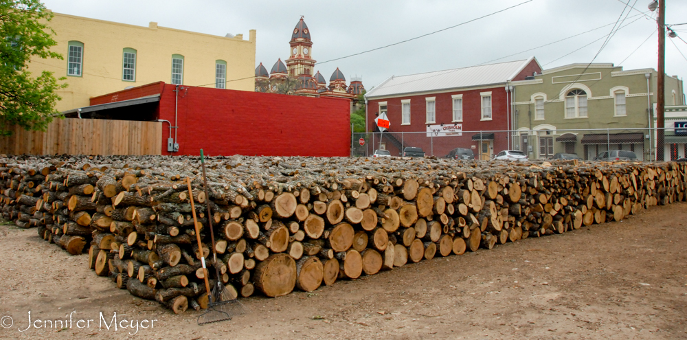 Firewood for the BBQ fire fills a whole lot!