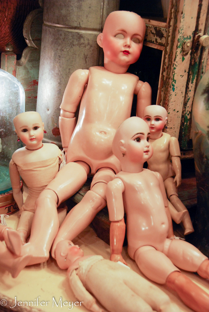 Doll bodies.