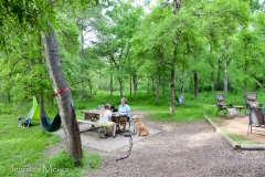 Lunch in our huge campsite.