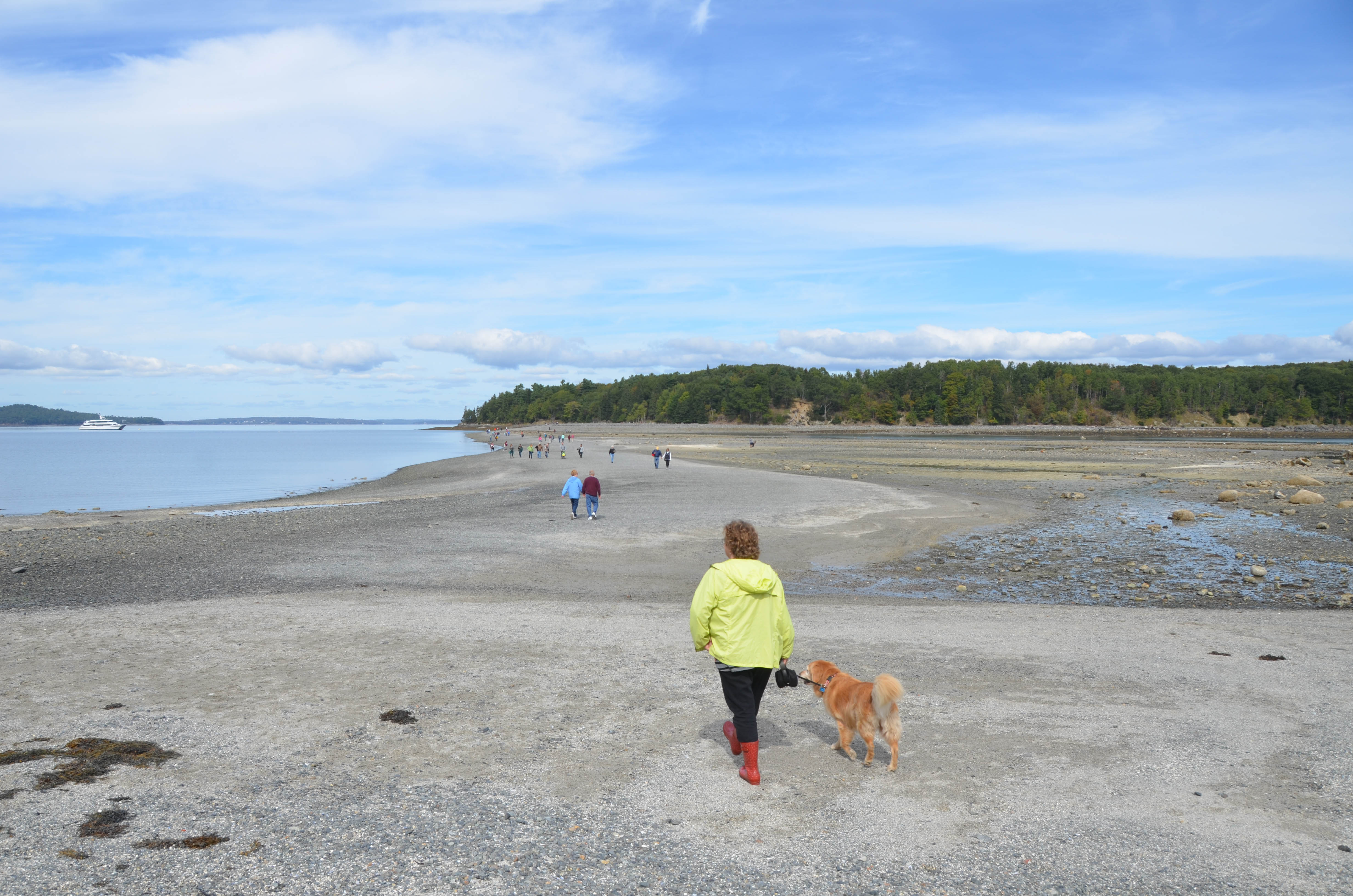 We walked on the sandbar to Bar Island.