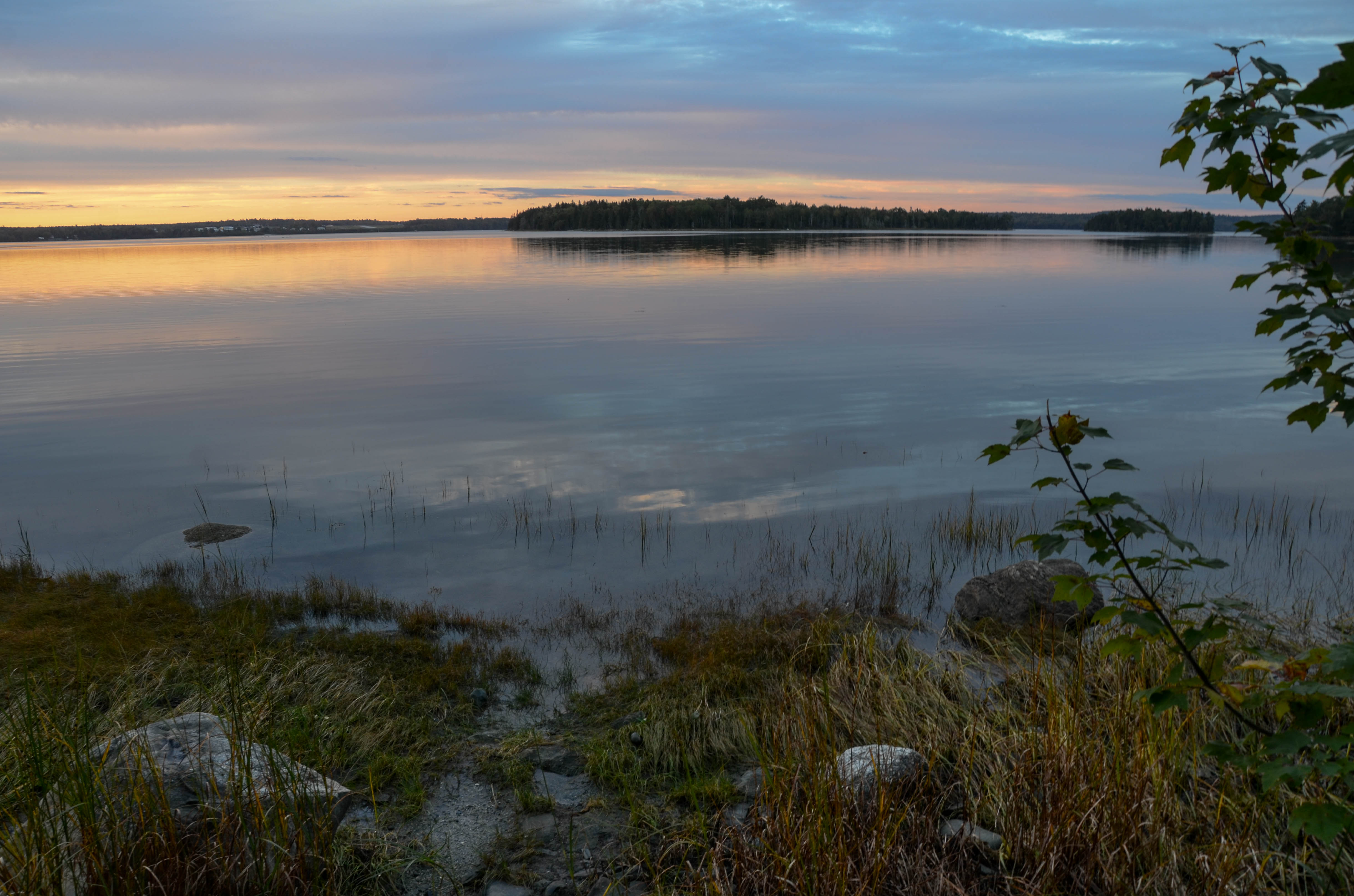 But I walked down to the shore.