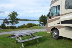 The next morning, we nabbed this site closer to the water when someone left.