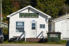 Modest laundromat.