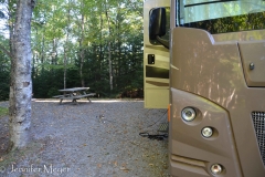 We camped in the national park.