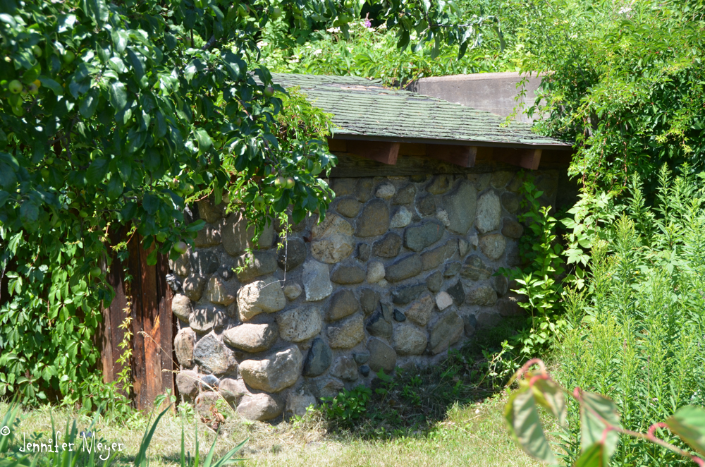 Built into the hill, it kept apples cool.