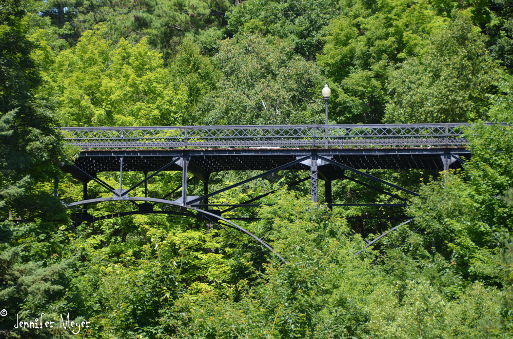 This old bridge is only for pedestrians now.