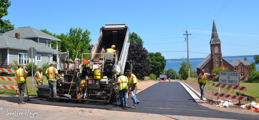 The road crews were very busy in the short summer months.