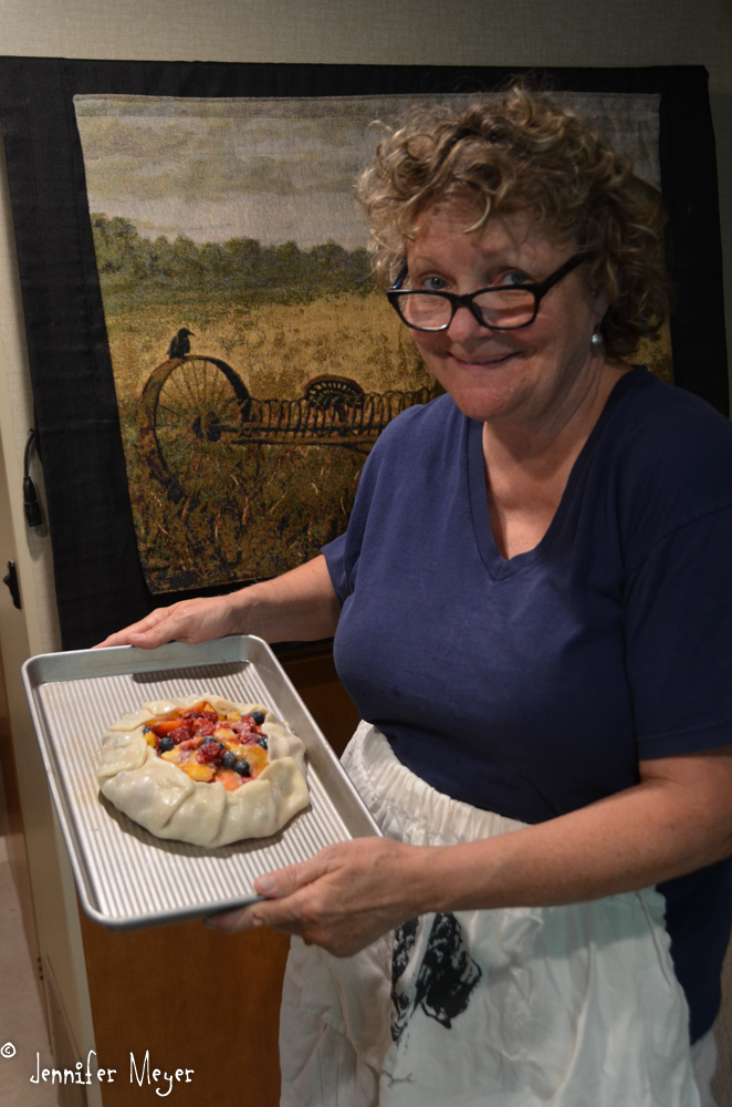 Kate made a berry peach gallette that night.