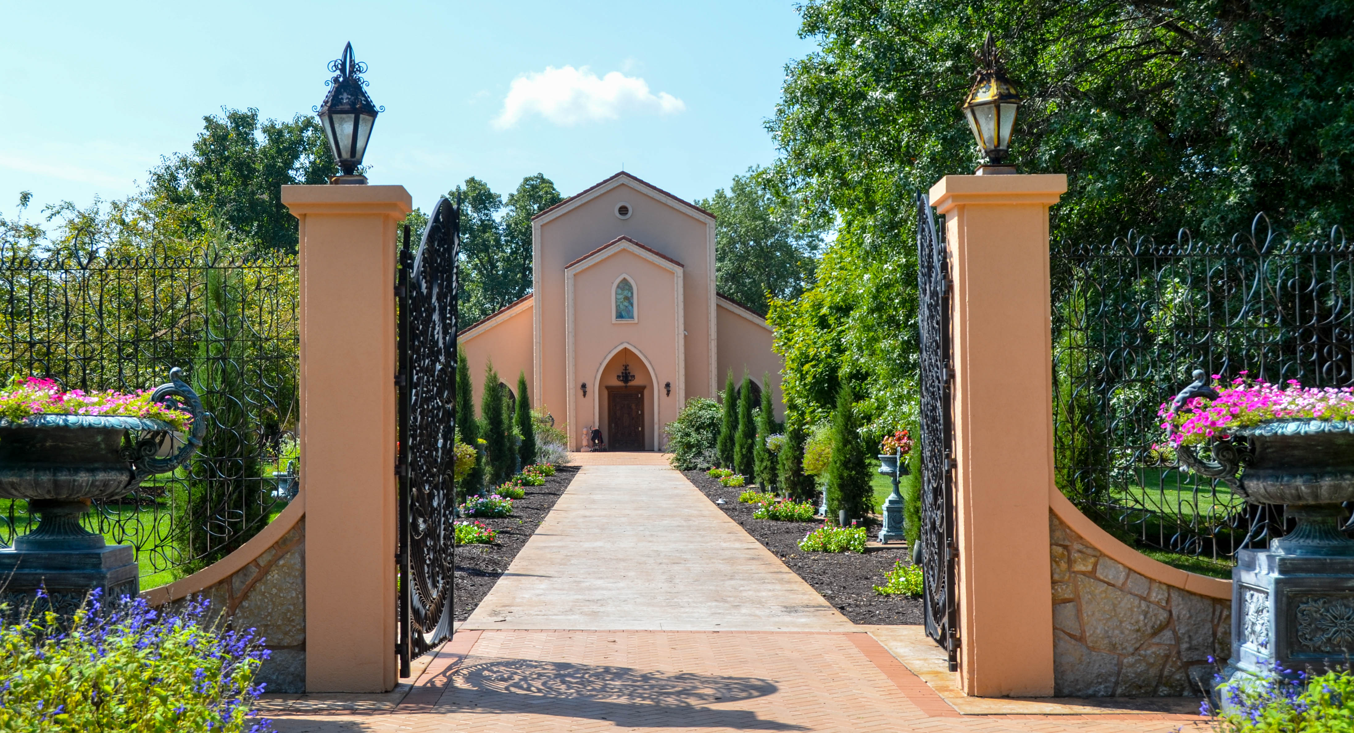 A classy entrance to the chapel.