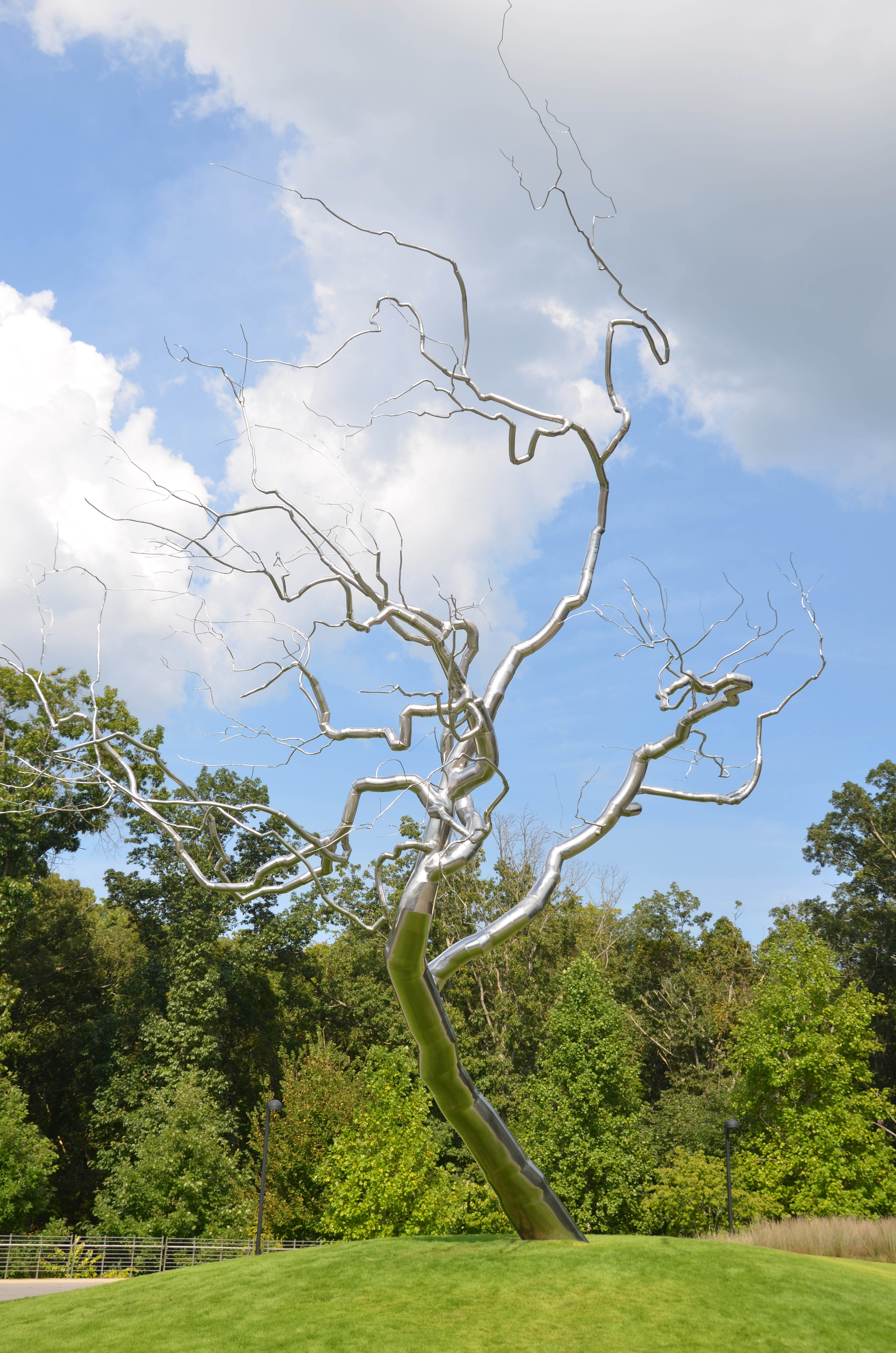 Tree sculpture in front of the museum.