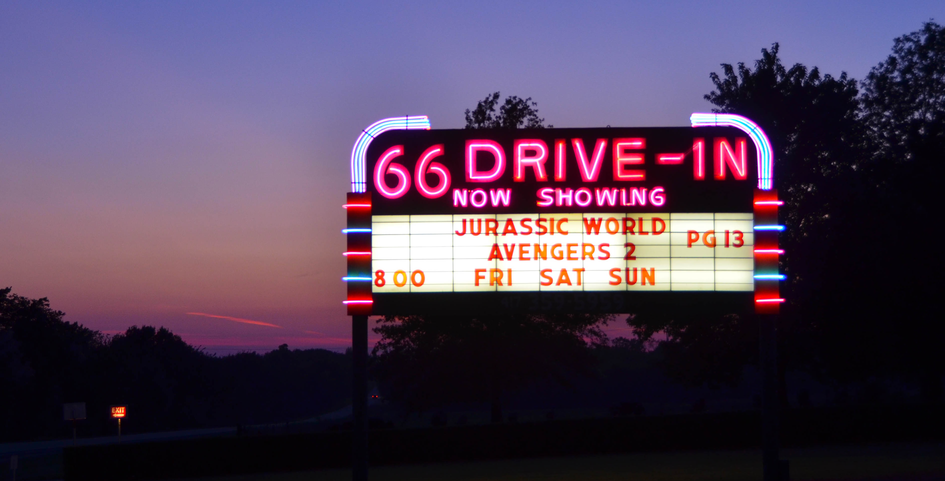 Drive-in movie on Route 66.