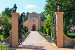 A classy entrance to the chapel.