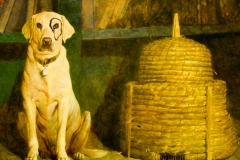 Wyeth's dog appears in a few paintings.