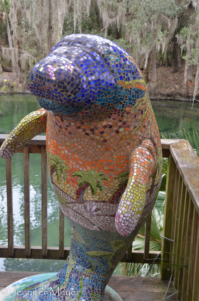 With decks for viewing the manatees.