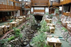 Built in the 1930's, the restaurant was famous for the creek running through it.