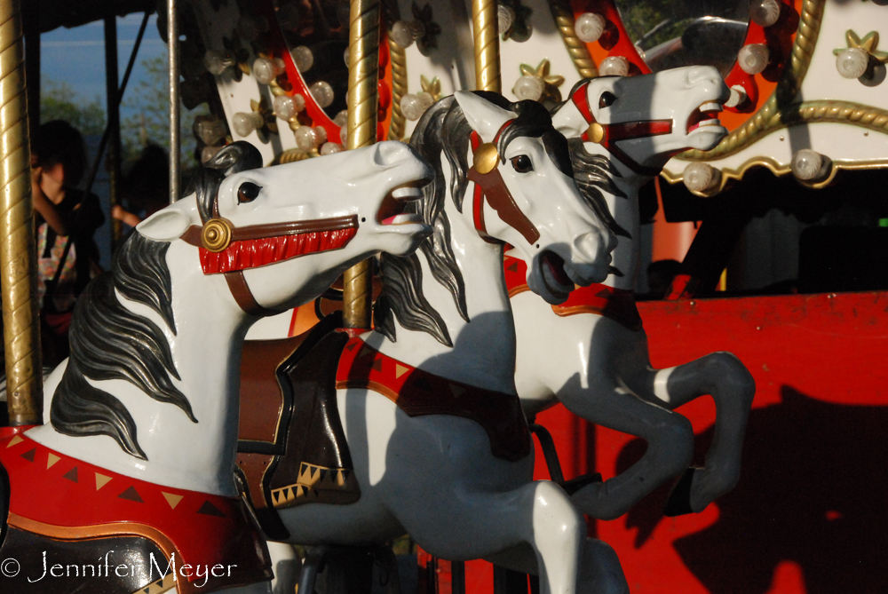 Carousel horses.