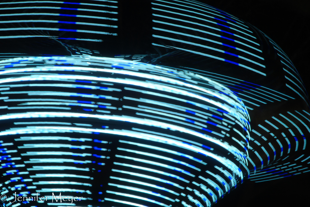 The rides looked great with a slow shutter speed.