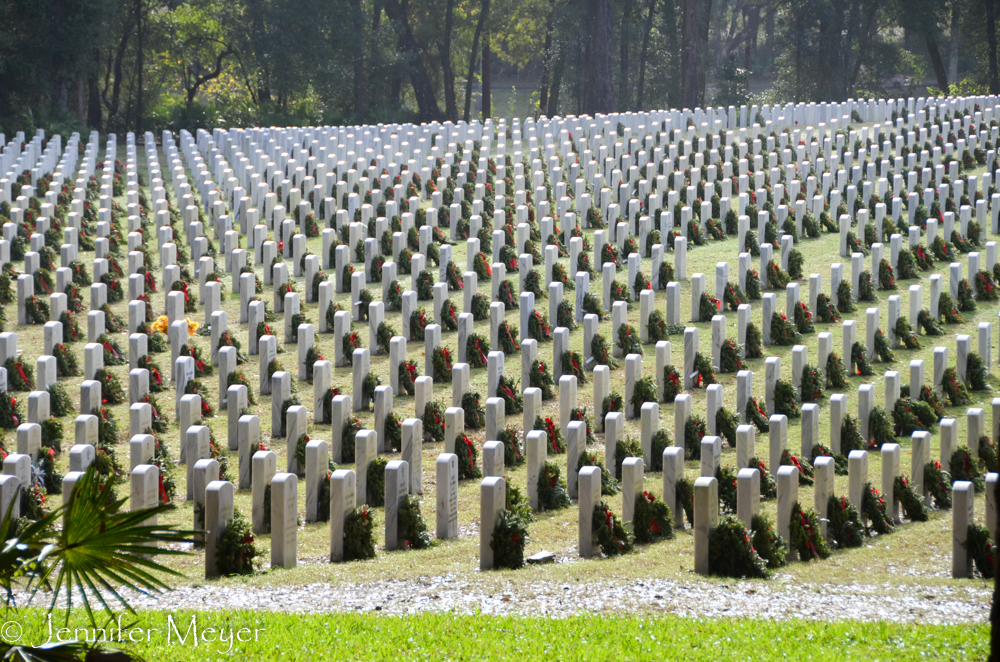 Fields and fields of soldiers buried here.