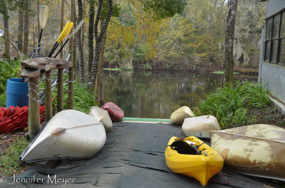 You can rent a canoe if you don't mind the alligators.