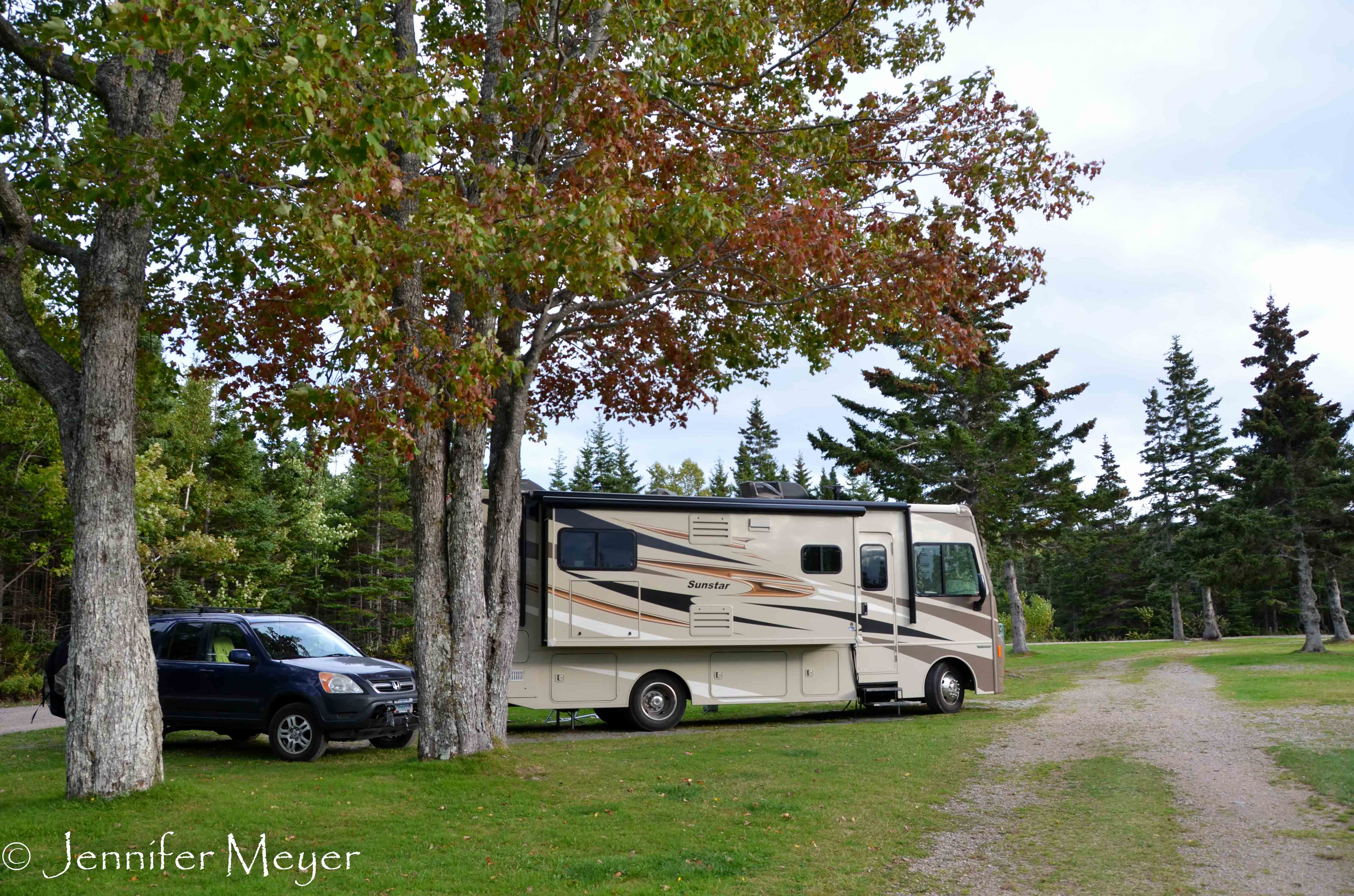Our site was in a flat area a ways from the beach.