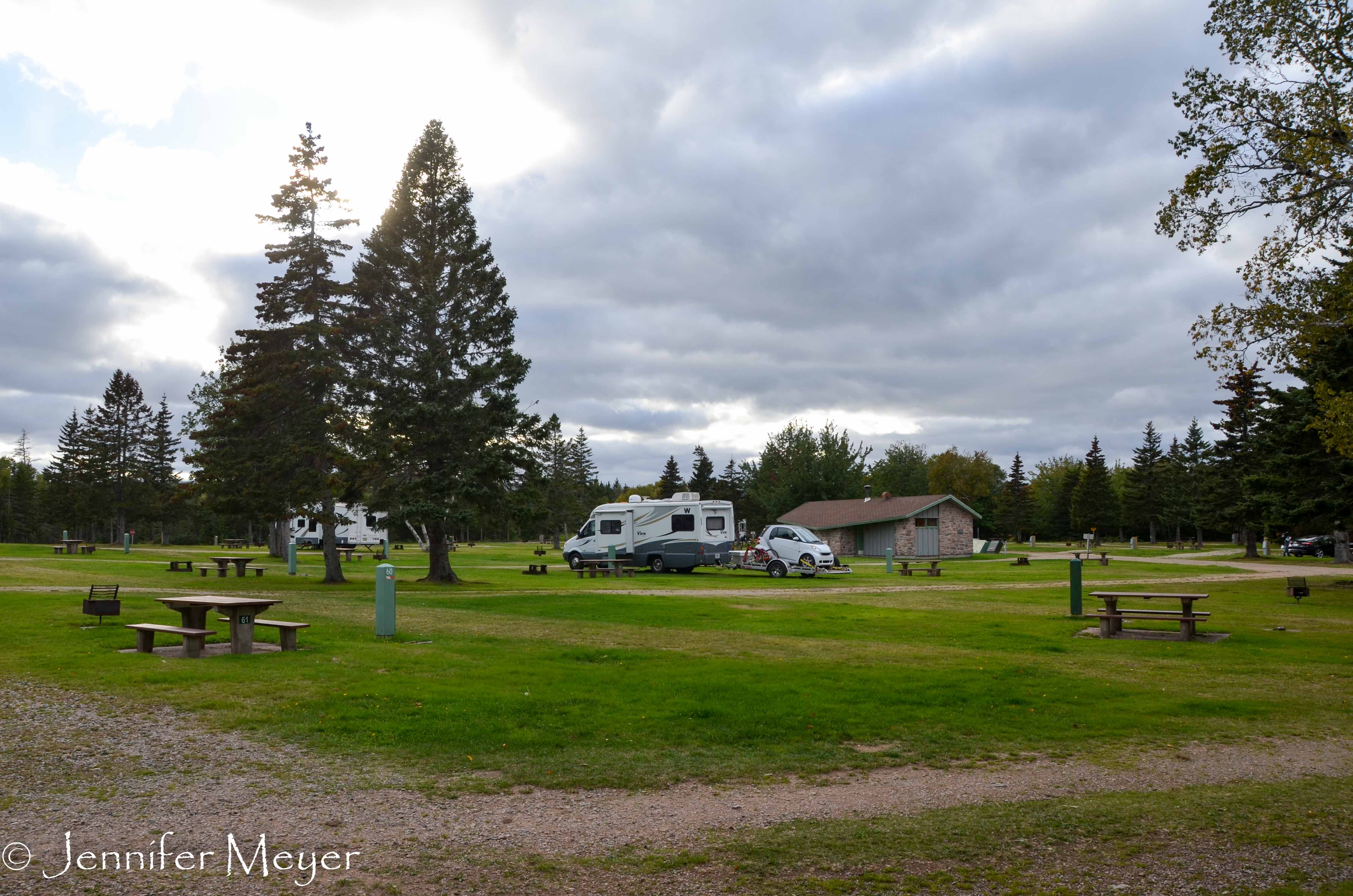 The campground was nearly empty.