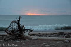 The next morning, I went to the beach to catch the sunrise.