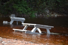 Tables at high tide.