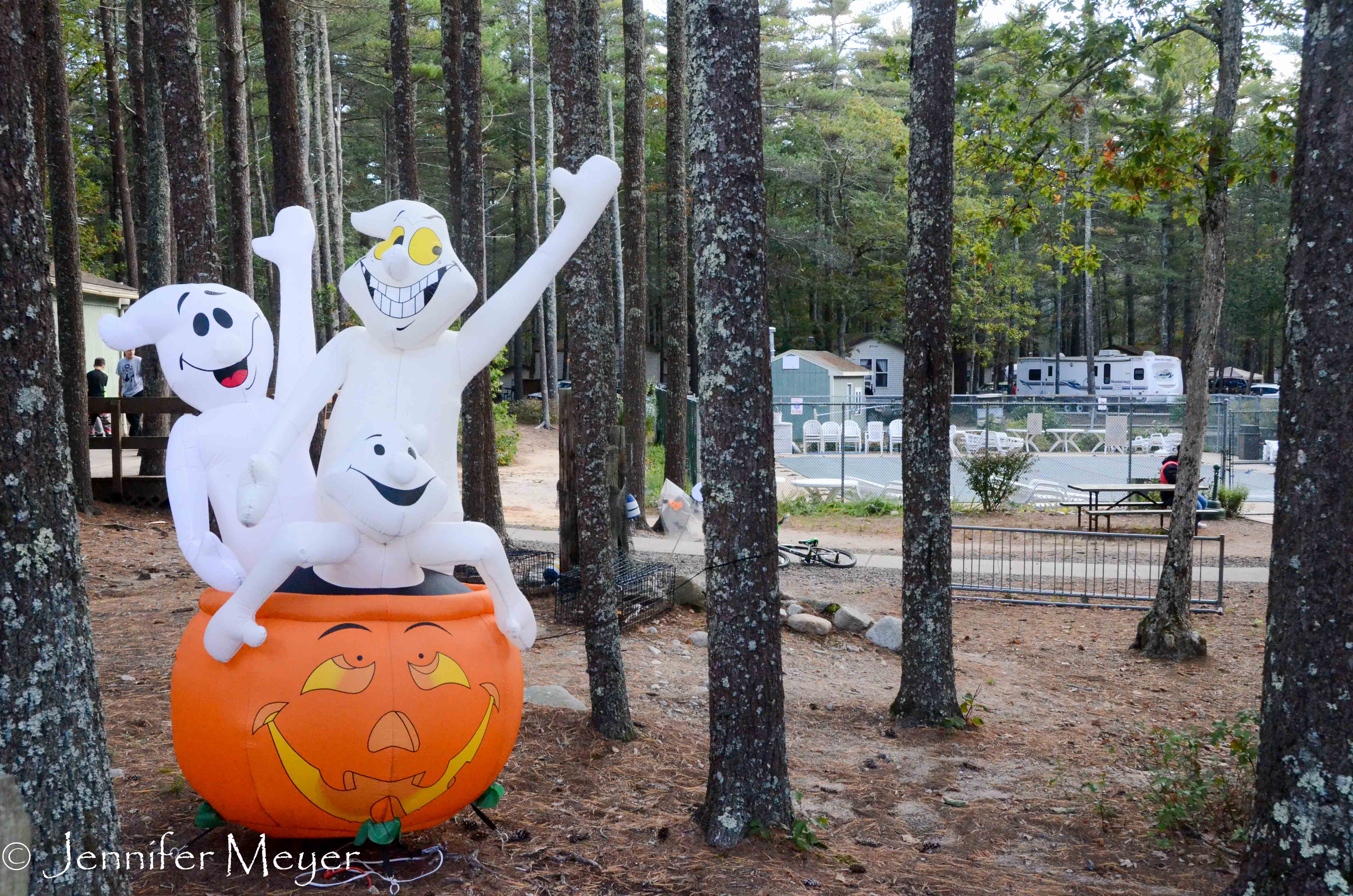 The resort was in the midst of a Halloween costume contest.