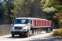 The next morning, this cranberry truck stopped for me.