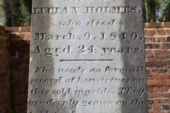 "She needs no formal record of her virtues on this cold marble. They are deeply graven on the tables of many warm and loving hearts, in which her memory is tenderly enshrined and sacredly cherished.