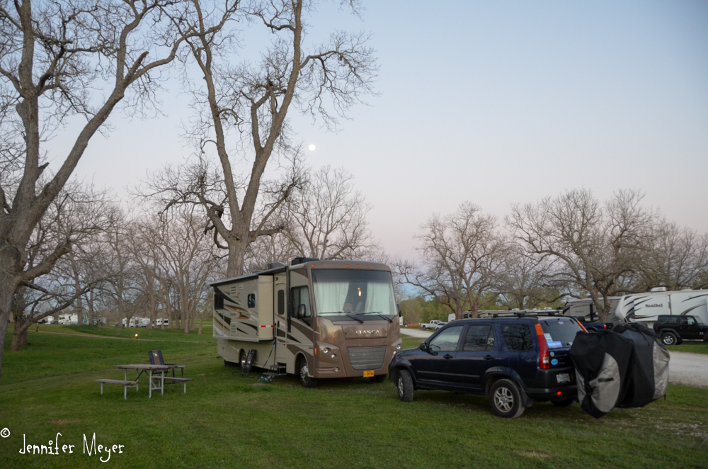 The full moon rises over our sweet spot.