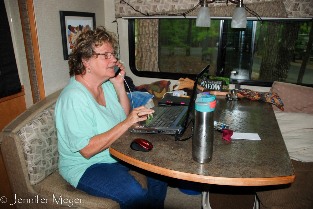 Making phone calls for Bernie.