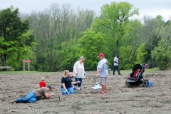 Lots of families out searching.