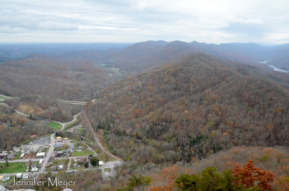 Cumberland Gap town below.