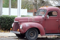 Old truck on the street.