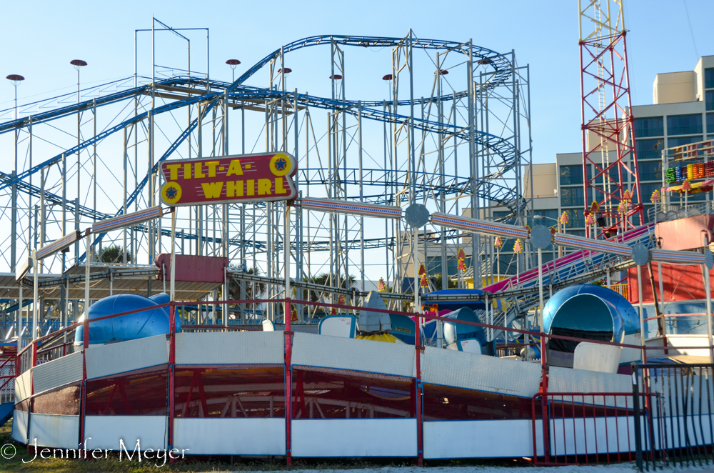 The amusement park was deserted.