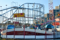 The amusement park was deserted.