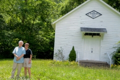 Me and Dad in front of the church.