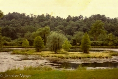 The lake and island.