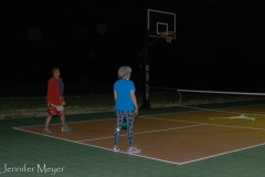 After dinner, we played pickle ball.