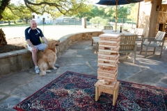 They had a giant Jenga game set up.